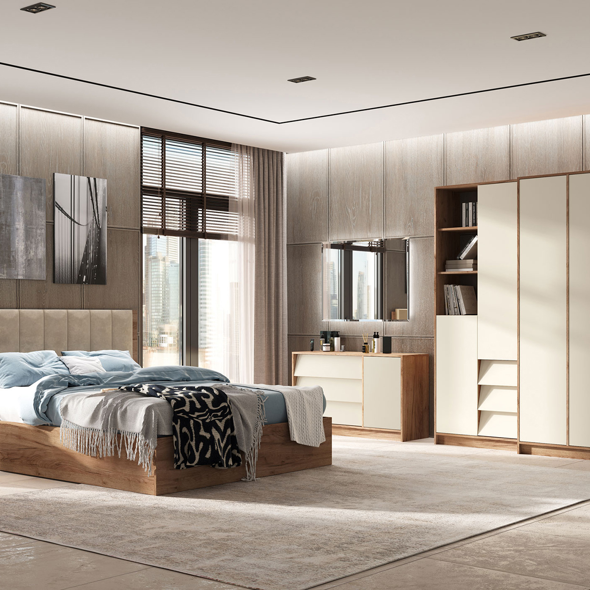 Рейн КМ 01 Комод 1200 (50) кашемир/дуб крафт табачный