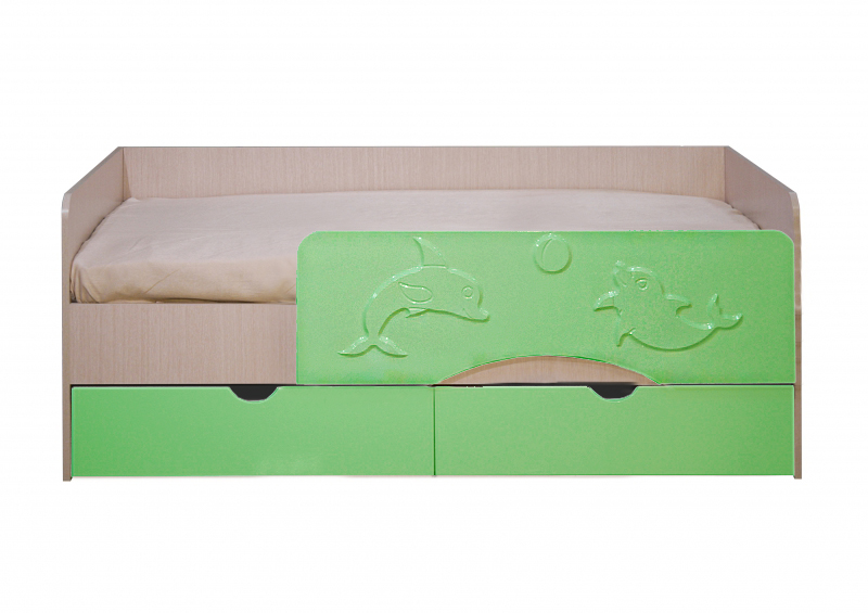 Фасад кровати Алиса КР-812 1,6м (50) зелёный металлик