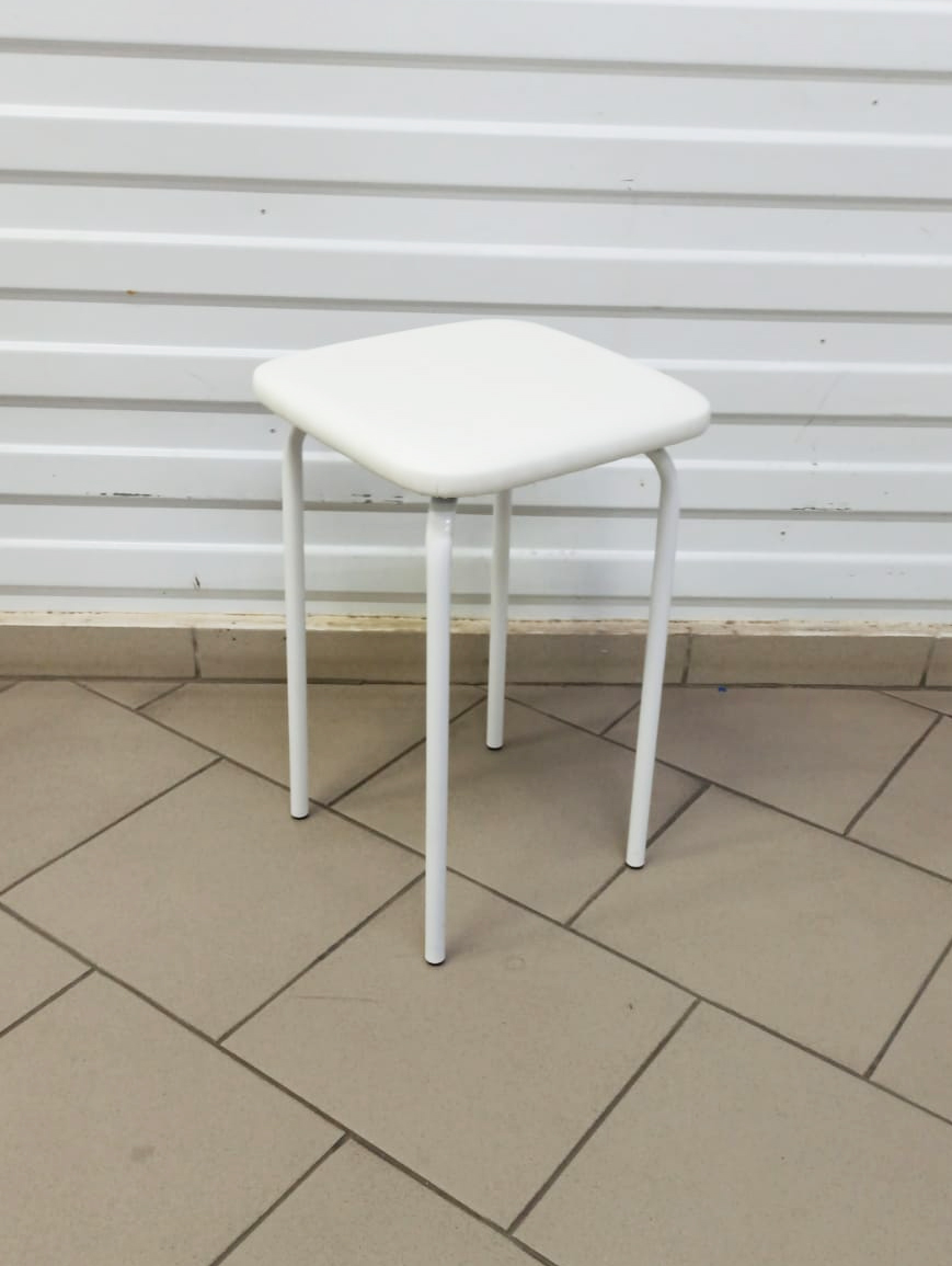 Табурет (102) каркас белый/LUXA MILK Табурет (102) каркас белый/LUXA MILK