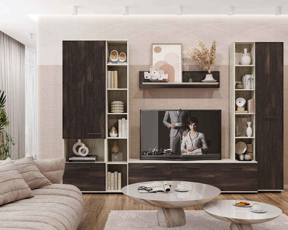 Гретта Мод.ГТ2 Шкаф комбинированный лам.интра-лам.дуб крафт белый