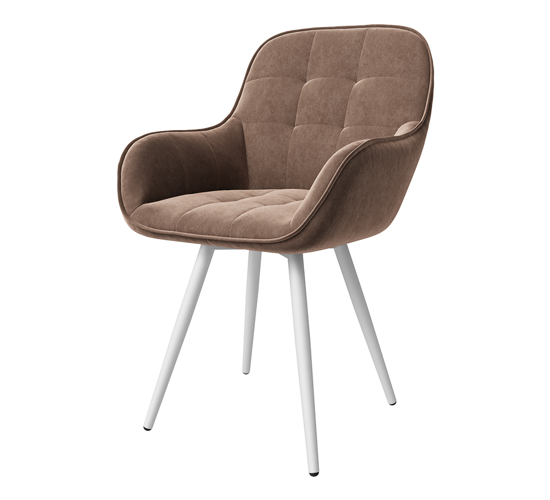 Стул Сильвер (111) каркас белый/вельвет пудровый Стул Сильвер (111) каркас белый/вельвет пудровый
