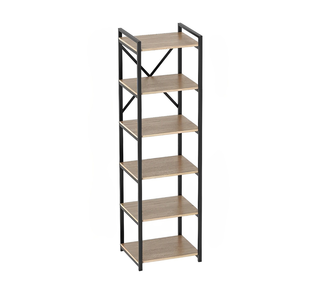 Бонн Стеллаж большой +3 комп. полок (02) черный/дуб светлый натуральный