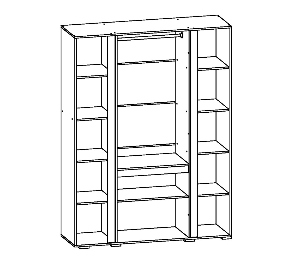 Шкаф распашной Сура 2 1200 (49) белый/белый-сонома Шкаф распашной Сура 2 1200 (49) белый/белый-сонома