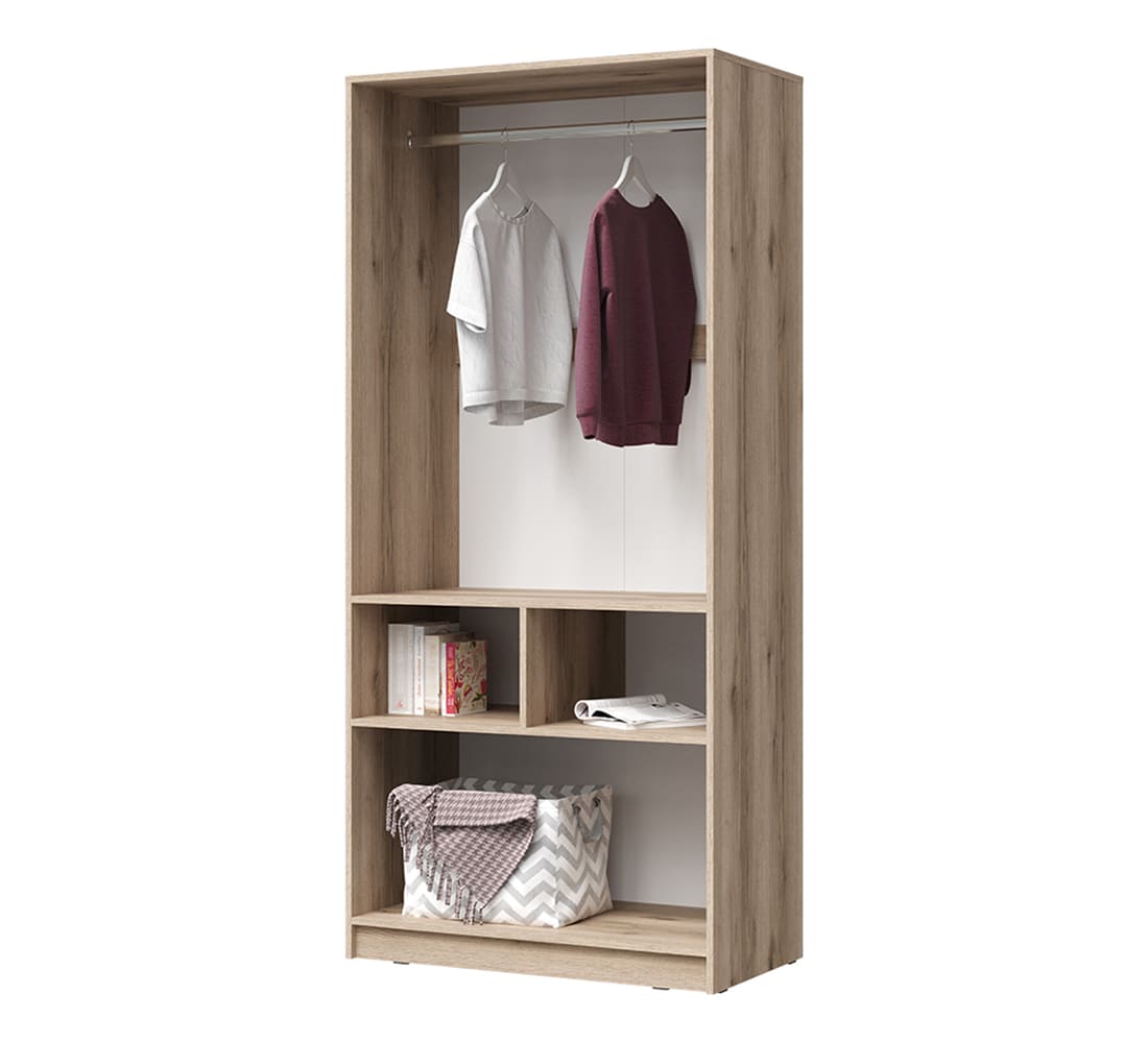 Киви ШК-02 Шкаф 2ств (50) белый суперматовый/дуб делано АКЦИЯ 13500