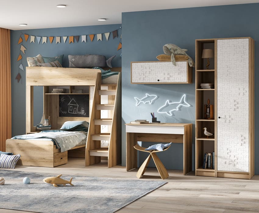 Киви ПЛ-01 Полка навесная (50) белый суперматовый/дуб делано АКЦИЯ 3800