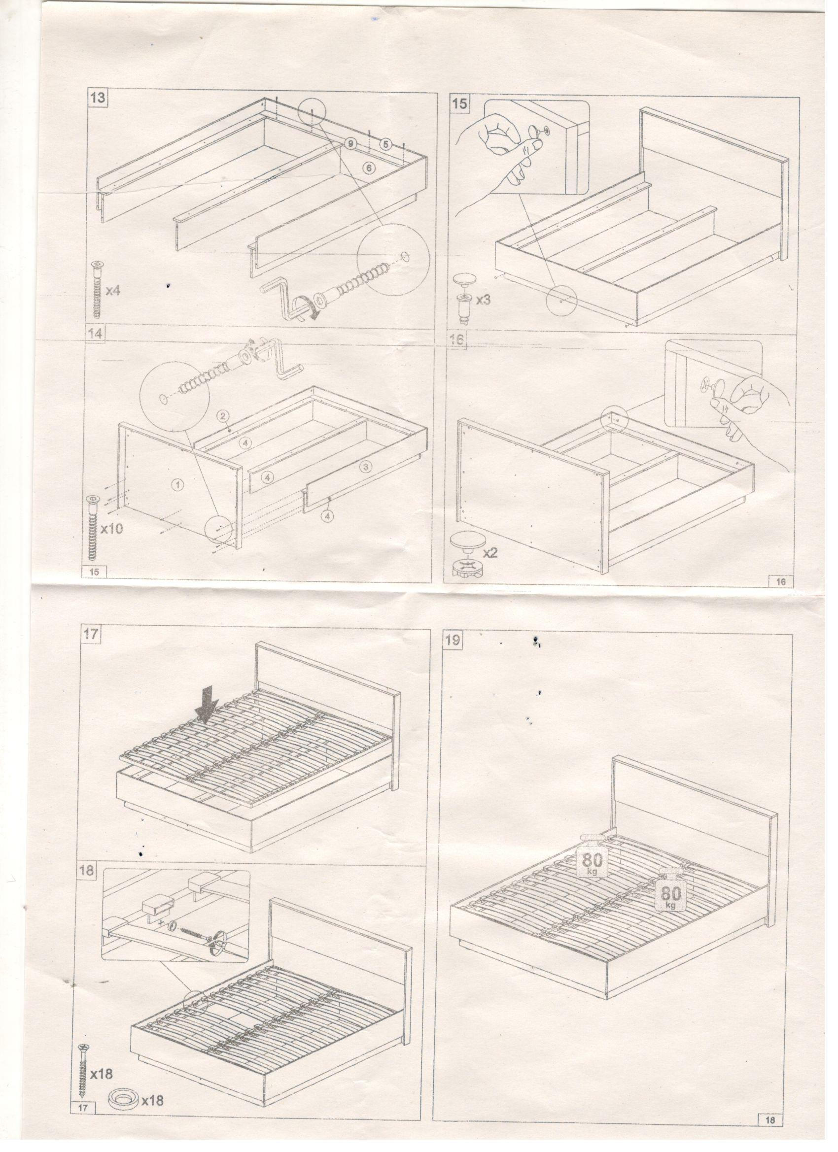 Орегон КР 02 Кровать 1,6*2,0 (50) белый супермат /дуб крафт  табачный