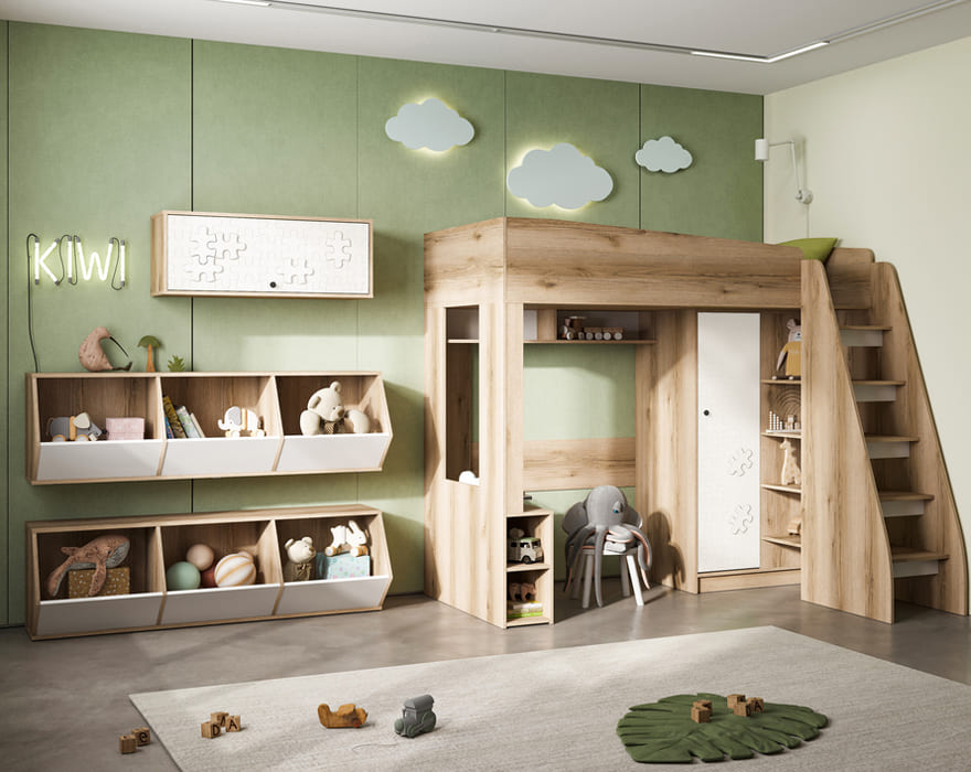 Киви ПЛ-01 Полка навесная (50) белый суперматовый/дуб делано АКЦИЯ 3800