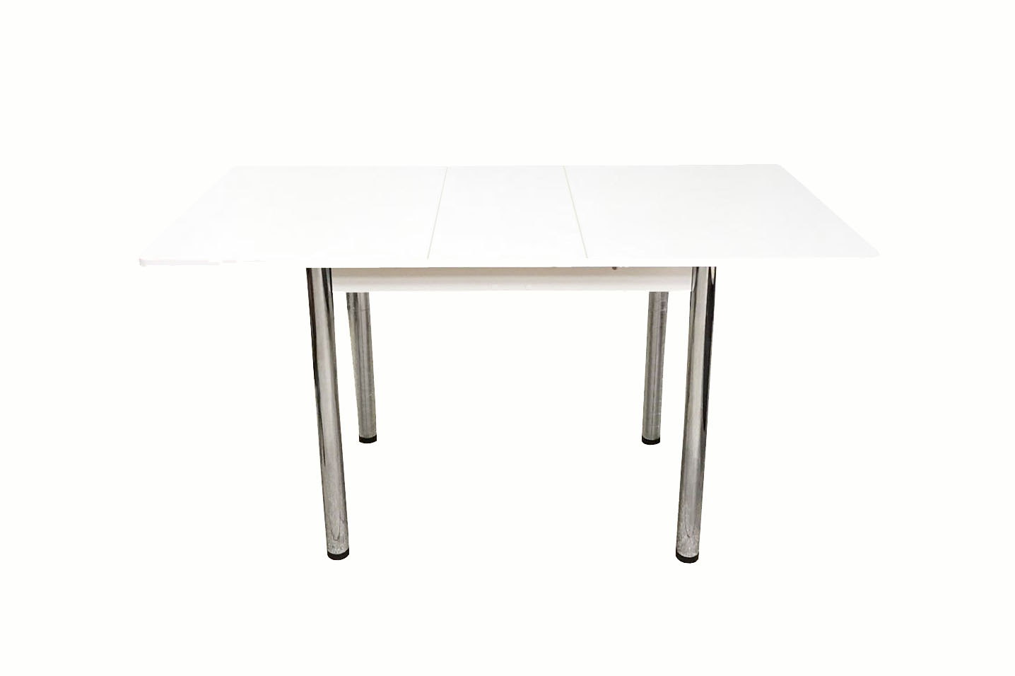 Стол Прямоугольный раздвижной 1К (86) хром/белый глянец 3002 Стол Прямоугольный раздвижной 1К (86) хром/белый глянец 3002