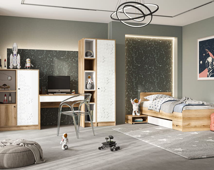 Киви КР-01 Кровать 0,9х1,9 (50) дуб делано АКЦИЯ 6800