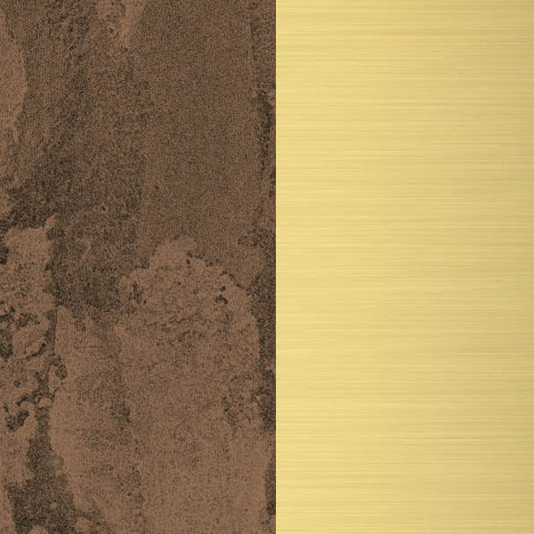 Стол Детройт ЛДСП (111) профиль золотой/ржавый камень