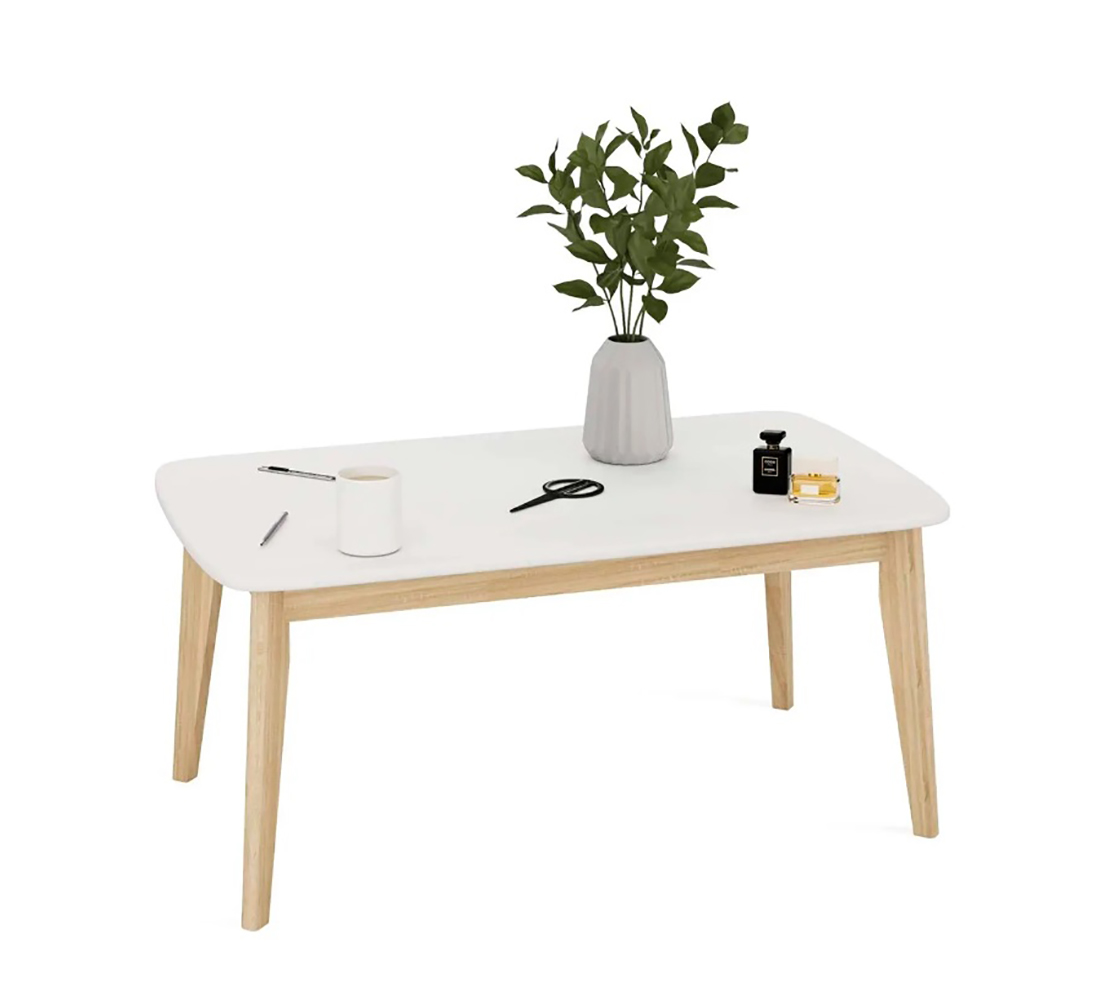 Стол журнальный Калгари (02) дуб натуральный светлый /белый матовый АКЦИЯ 4500