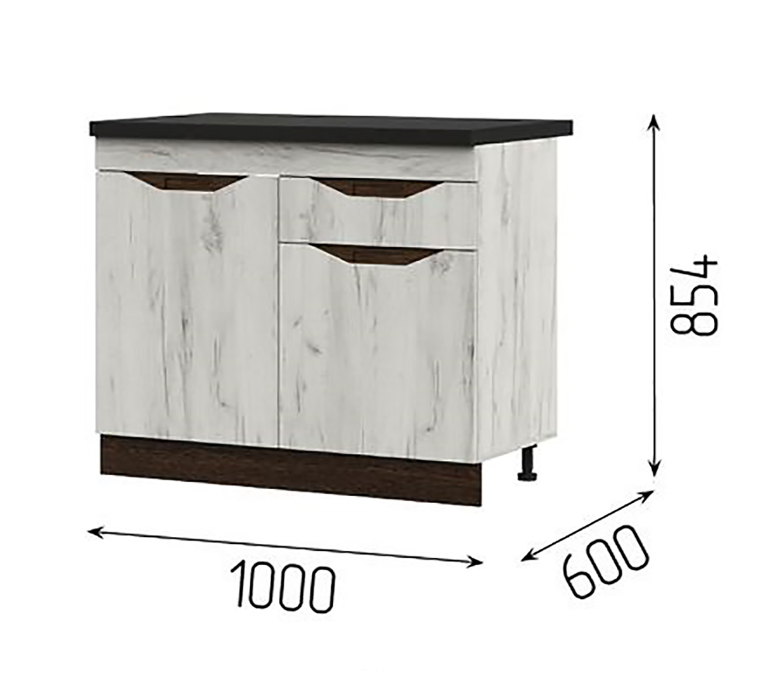 Кухня Паола 2,0м (50) дуб крафт белый/венге