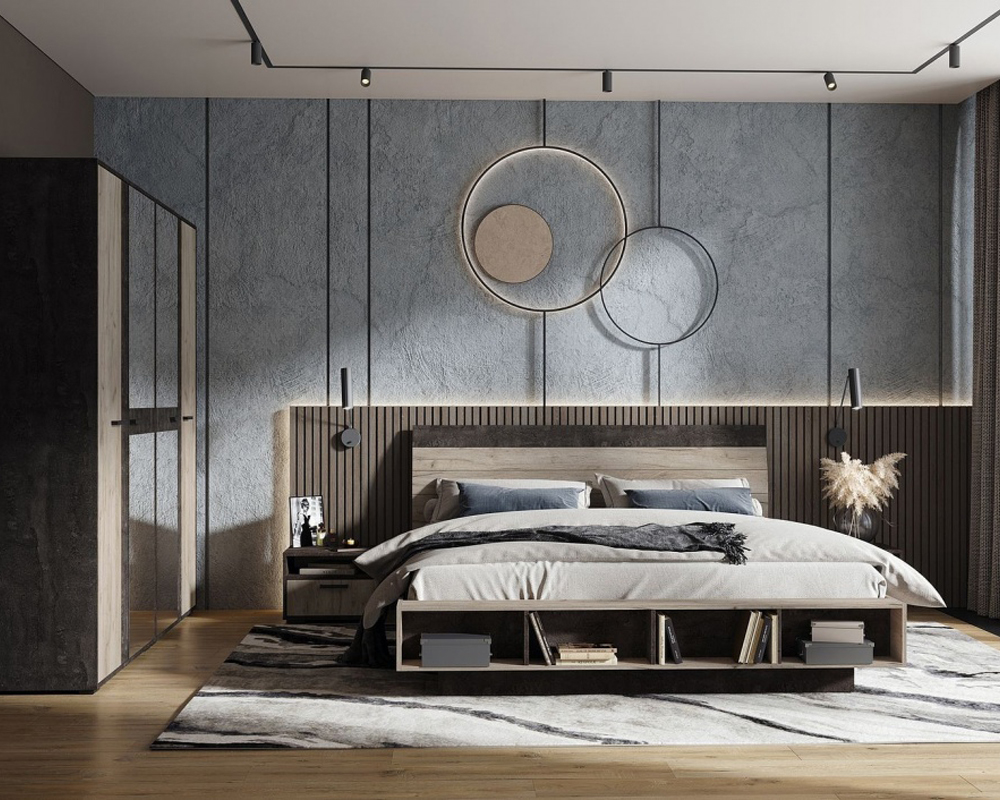 Эдинбург Комплект Кровать 1,4 + 2шт Тумбы (50)  АКЦИЯ 17100