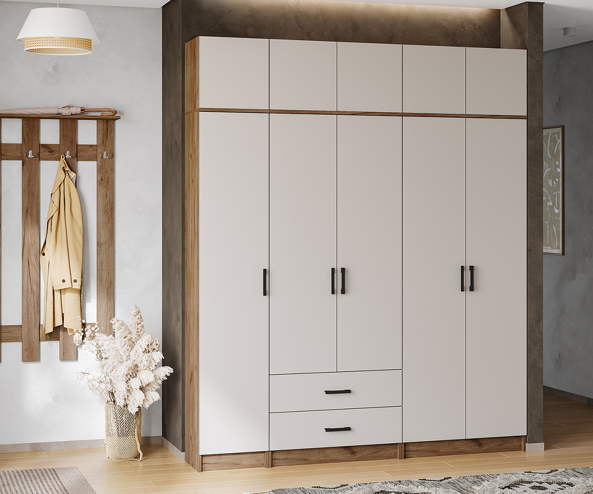 Прихожая Машенька ШК203 (50) дуб крафт табачный/кашемир